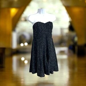 American‎ Eagle Outfitters Dress Size 4 Strapless A Line Lined Whimsigoth Black